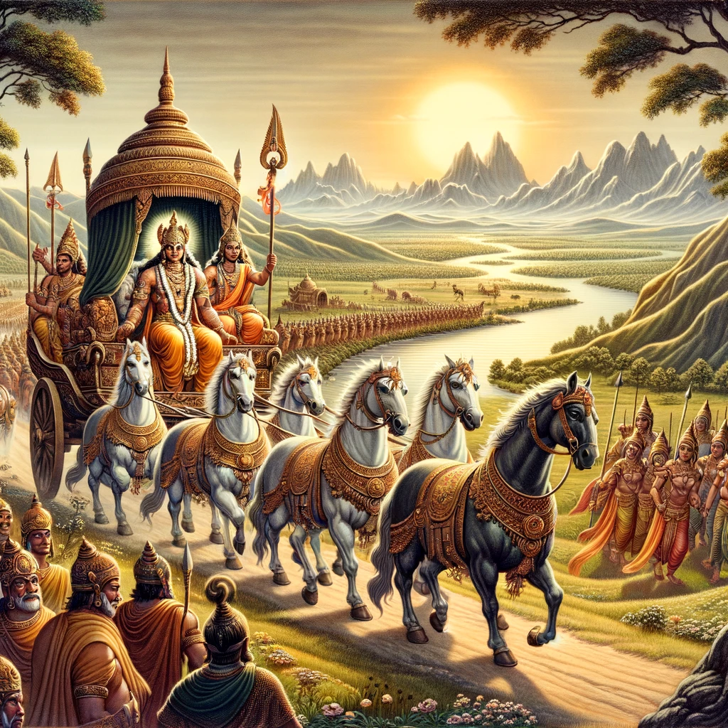 King Dasharatha Goes to Anga to Bring Back Rishyasringa and Shanta